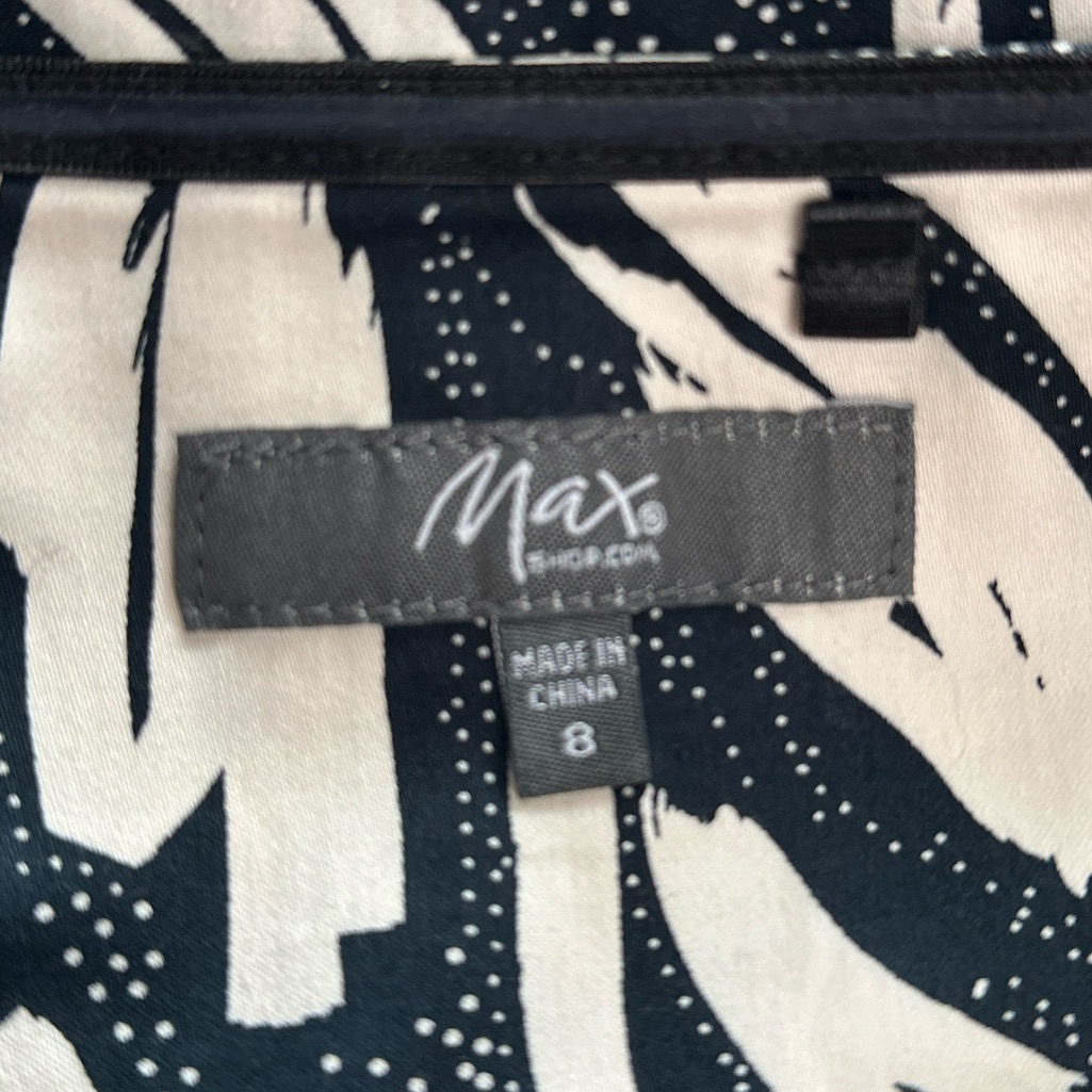 Max Printed Strapless Stretch Cotton Blend Mini Dress Size 8 — image 6 of 8